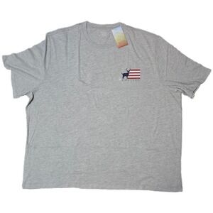 Ocean Coast‎ Mens Graphic T Shirt Deer American Flag Print Tee 3X (AB)